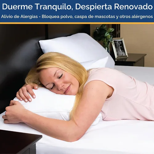 Vista 4 de Protector de Colchón Queen Contra Chinches Impermeable con Cremallera - Bolsillo Profundo que se Adapta hasta 20" de Profundidad - Funda