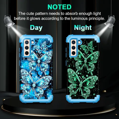 Vista 3 de Casetego Funda compatible con Galaxy S21 5G, tres capas, resistente, a prueba de golpes, protección completa, policarbonato duro y TPU suave