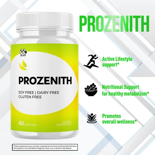 Vista 4 de Paquete de 3 cápsulas Prozenith, suplemento oficial de Prozenith con todos los ingredientes naturales, píldoras Pro Zenith Advanced Formula Wellness