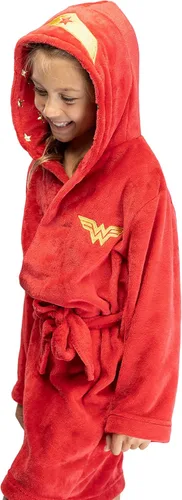 Vista 5 de INTIMO DC Comics - Disfraz de superhéroe de felpa con capucha para niños