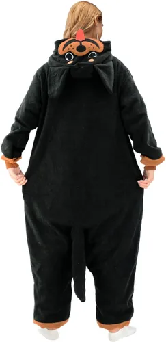Vista 5 de Rottweiler Dog Onesie Pajamas Cosplay Costume Adult Animal Pajamas for Men Women Girls Boys Teens