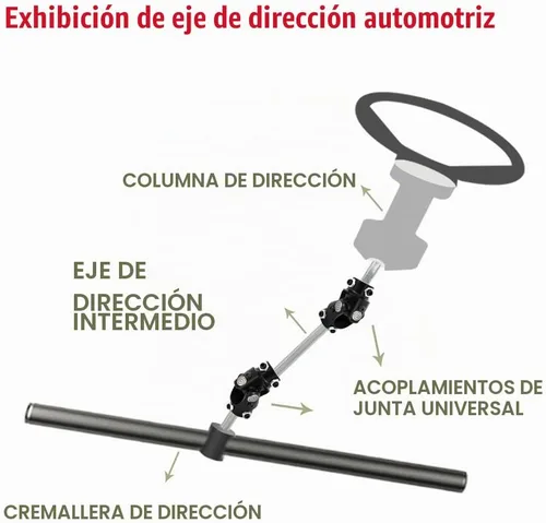 Vista 2 de COOL STAR Eje de dirección DD universal de 16 pulgadas de longitud 3/4" DD 0.75 pulgadas compatible con juntas universales en U universales de 3/4