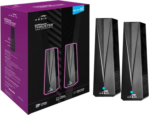 Vista 5 de ARRIS Surfboard Thruster Kit de Aceleración de Router Wi-Fi 6E para Juegos W6B Banda Dedicada de 6GHz Puerto de 2.5 Gbps Funciona