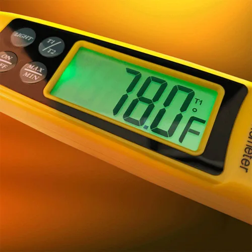 Vista 4 de UEi PDT655 - Termómetro de bolsillo plegable de temperatura diferencial, termómetro digital HVAC con pantalla retroiluminada y montaje magnético