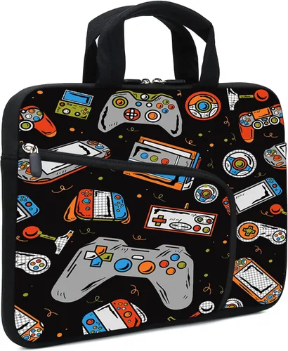 Vista 22 de Funda para portátil de 11.6" 12.2 pulgadas para Chromebook, Ultrabook, portátil, tableta de neopreno con asa para hombres y mujeres, dos bolsillos