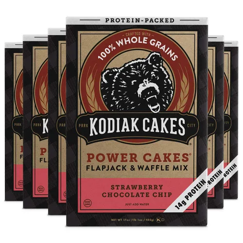 Vista 6 de PPasteles Kodiak grano integral combinación de Power Cakes Flapjack y Waffle, original suero de leche, 20 onzas (1lbs 4 onzas)