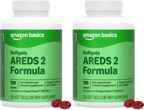 Vista 7 de Amazon Basics Suplemento de vitaminas y minerales para los ojos, fórmula AREDS 2 con luteína y zeaxantina, 120 cápsulas blandas