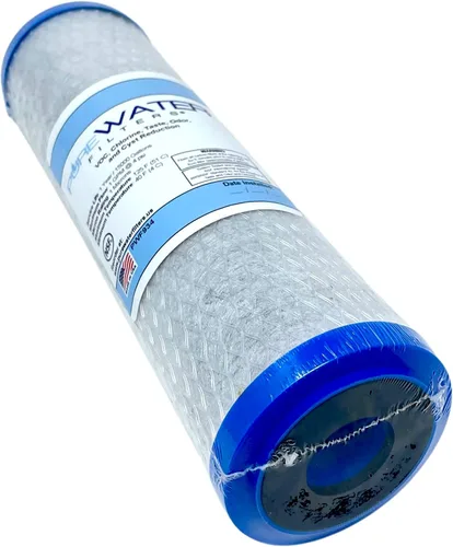Vista 4 de Fabricado en Estados Unidos – Juego de repuesto de filtro de agua de ósmosis inversa 75 GPD – Incluye membrana RO, 2 filtros de bloque de carbono