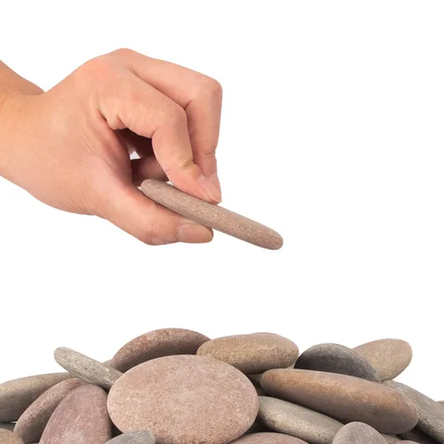 Vista 3 de [Aproximadamente 94 piezas – 100 piezas] (18 libras) Rocas para manualidades, Rocas para pintar, Rocas de río de 2.1"-3.5", Rocas planas, Rocas DIY