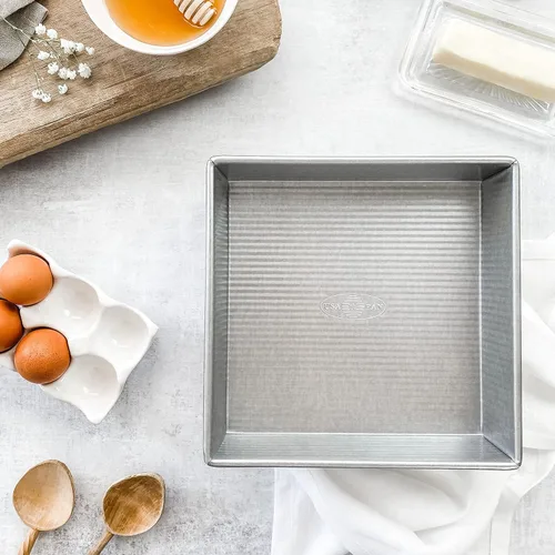 Vista 3 de USA Pan Bakeware - Molde cuadrado antiadherente para tartas, 9 pulgadas, acero aluminizado