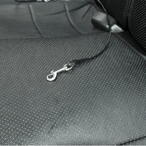 Vista 6 de Cinturón de seguridad de automóvil para perro, cable de acero inoxidable, a prueba de mordidas, cinturón de seguridad para automóvil, correa