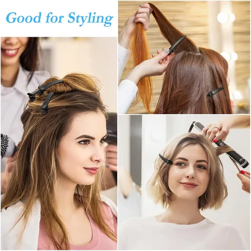 Vista 7 de Sublaga - 12 pinzas para el cabello para peinar, antideslizantes, coloridas, de plástico, con diseño de cocodrilo, para mujeres, bebés, niños