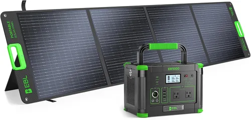 Vista 11 de Generador solar portátil 999Wh de la central eléctrica 1000W de EBL para la Verde oliva