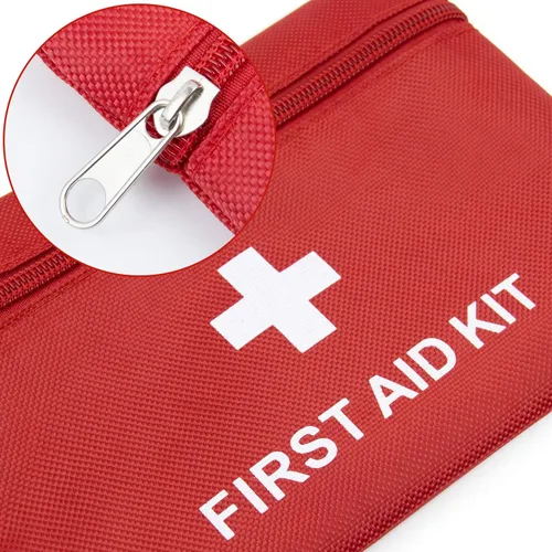 Vista 7 de AUEAR, Paquete de 5 botiquines de primeros auxilios bolsa vacía bolsa roja de almacenamiento de emergencia médica para viajes al aire libre coche