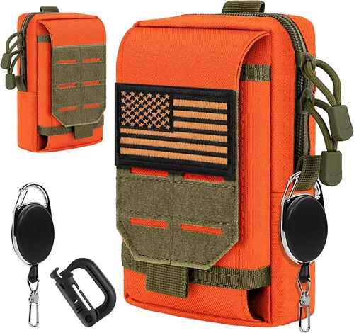 Vista 13 de Funda táctica multiusos Molle para cinturón de teléfono celular, funda para iPhone 14 Plus, iPhone 14 Pro Max, iPhone 13 Pro Max, iPhone 12 y iPhone