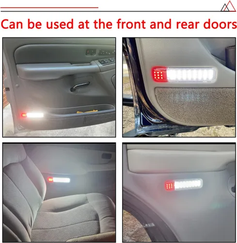 Vista 5 de 4 luces LED de cortesía para puertas para Chevy Silverado GMC C/K Compatible con Sierra 1500 2500 3500, Suburban, Avalanche, Hum-mer H2 Yukon