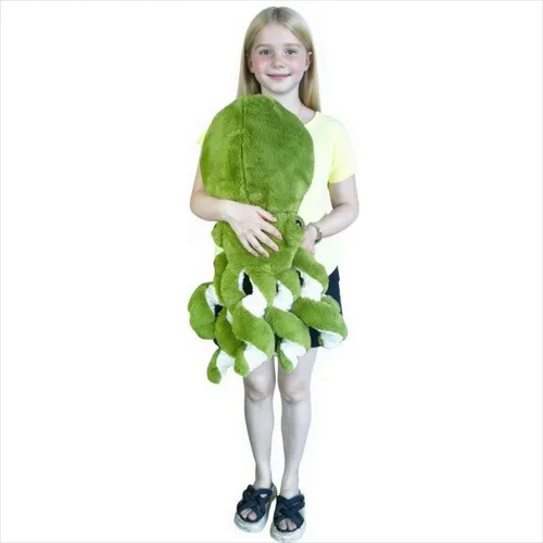Vista 4 de AIRROAD Pulpo gigante de peluche (verde) de 36 pulgadas de largo, tacto súper suave, libera la presión del trabajo y la vida, para niños y adultos.
