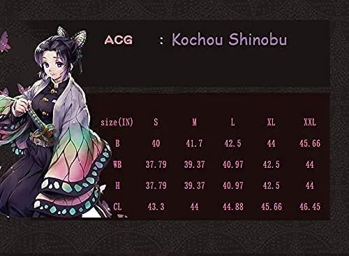 Vista 7 de Rarashik Disfraz de capa de Halloween para mujer kimono de Kochou Shinobu
