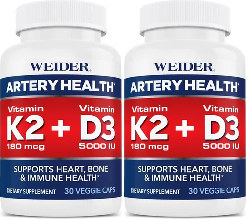 Vista 8 de Weider Artery Health - Flexibilidad arterial y salud cardíaca - con vitamina K2, D3 y jengibre - Apoyo óseo e inmunológico* - Sin gluten y vegano