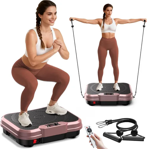 Vista 10 de AoraPulse Vibration Plate Exercise Machine, Vibration Plate for Lymphatic Drainage Weight Loss, 400 Lbs Capacity Full Body Workout Vibrate Fitness