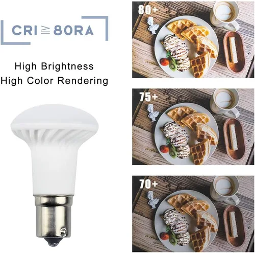 Vista 5 de Bonlux 1383 R12 LED 12V 24V RV Bombilla de lectura para lancha, 3W 1156 1141 BA15S SC Bayoneta LED de elevador, 25 W, reemplazo incandescente