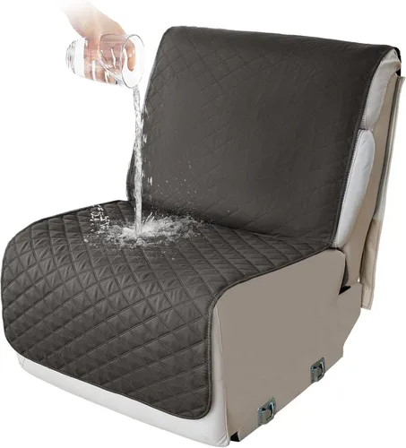 Vista 111 de HDCAXKJ Fundas impermeables 100% impermeables para sofá reclinable en forma de L, lavable, acolchada y suave para perros y mascotas, 1 funda de Negro