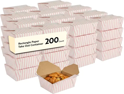 Vista 21 de Restaurantware Bio Tek - Cajas para llevar de 30 onzas, 200 loncheras para llevar, cierre de tabulación, resistentes al calor, desechables, de papel