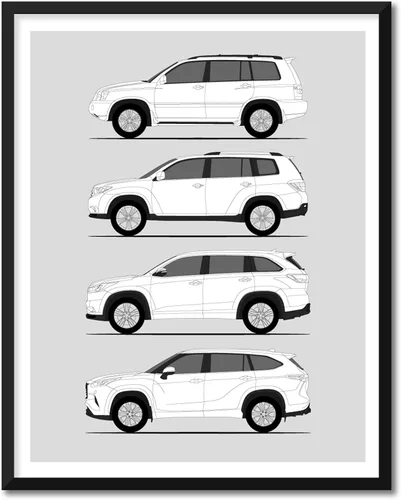 Vista 18 de Idea Network Póster hecho a mano compatible con Toyota Corolla Print Wall Art Decoración hecha a mano del Corolla Sprinter Generations History