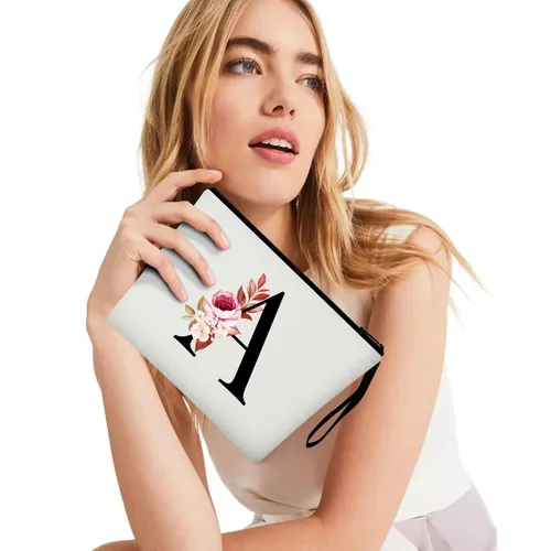 Vista 6 de Vavabox A-Z Bolsa de Maquillaje Personalizada, Regalos de Cumpleaños para Mujeres y Mamá, Regalos para la Mejor Amiga, Bolso Cosmético para Novia