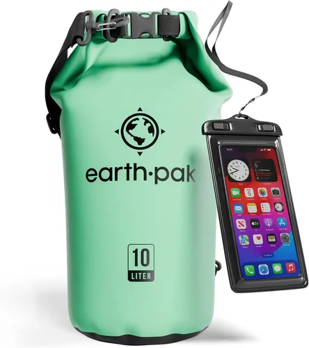 Vista 10 de Earth Pak Bolsa Seca Impermeable - Mochila Impermeable de Cierre Enrollable Superior Mantiene el Equipo Seco para Kayak con Funda Impermeable