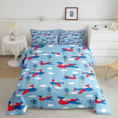 Vista 12 de Erosebridal Juego de edredón de camión de bomberos para niños, juego de ropa de cama de panal rojo brillante con diseño de panal de abeja