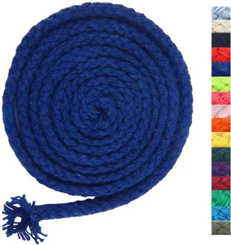 Vista 23 de Cuerda de macramé de 5 mm * 295 pies, cuerda de algodón natural de 8 hebras trenzadas para manualidades, hilo de algodón para tejer, para colgar