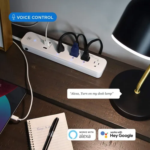 Vista 8 de Westinghouse 94012 WH-320 - Regleta inteligente Wi-Fi, compatible con Alexa, Google Home e IFTT, no requiere concentrador, color blanco