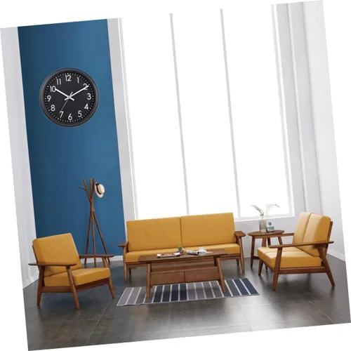 Vista 8 de Amosfun Reloj de pared silencioso redondo de 10 pulgadas con pilas Reloj de cuarzo para sala de estar dormitorio