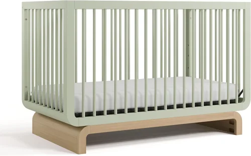 Vista 18 de Storkcraft Santorini - Cuna convertible 5 en 1 con barandilla Driftwood