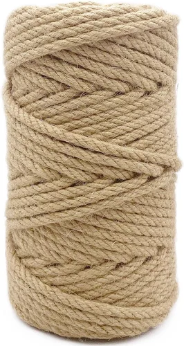 Vista 9 de Leecogo Cuerda de yute de 0.157 in de 164 pies resistente y gruesa para jardinería, manualidades, embalaje, reciclaje y decoración del hogar