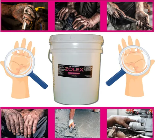 Vista 2 de Zolex Activado por agua, limpiador de manos para manos de trabajo, removedor de manchas para trabajadores pesados, removedor de grasa para mecánicos