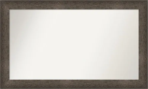 Vista 339 de Amanti Art Espejo de pared personalizado no biselado (25 x 25 pulgadas), marco de bronce acentuado, varios tamaños personalizados, espejo de baño