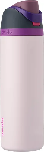 Vista 2 de Owala Botella de agua aislada de acero inoxidable de 32 onzas con popote y funda protectora de silicona de 32 onzas