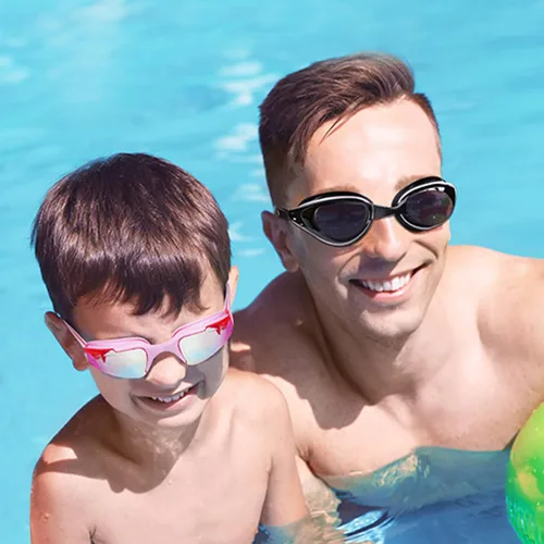 Vista 8 de Gafas de natación, paquete de 2 gafas de natación antivaho, anti-UV, sin fugas, adultos, hombres, mujeres y jóvenes Negro+recubrimiento Negro