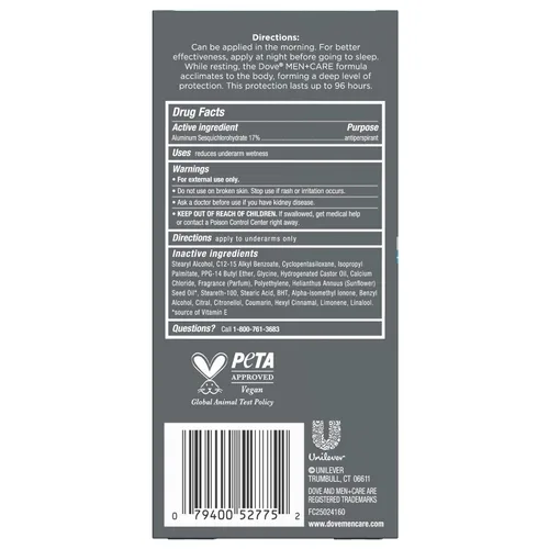Vista 4 de Dove Men 96-Hour Maximum Sweat Protection Deodorant, Clean Comfort, 2.6 oz