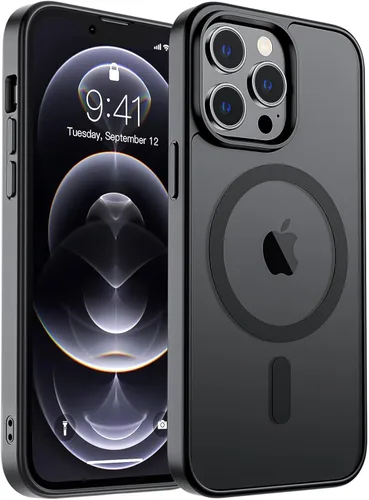 Vista 240 de zapica Funda magnética para iPhone Air, con protector de pantalla de vidrio templado, compatible con MagSafe, translúcida mate, a prueba de golpes