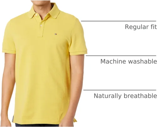 Vista 69 de Tommy Hilfiger Polo de piqué de algodón de manga corta para hombre en ajuste regular