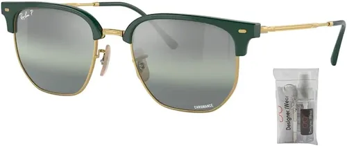 Vista 2 de Ray-Ban RB4416 - Gafas de sol hexagonales de metal Clubmaster para hombre y mujer + paquete con kit de gafas de diseñador iWear