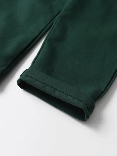 Vista 30 de Conjunto de pantalones para bebé, camisa de manga larga + pantalones + corbatín + tirantes, trajes de caballero para niños pequeños