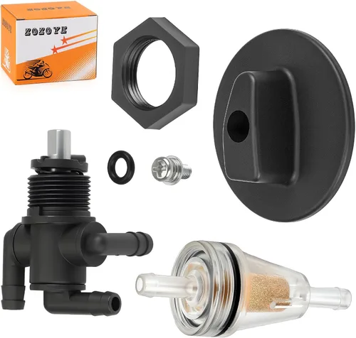 Vista 2 de 7052161 Válvula de depósito de combustible de 3 vías Petcock y tuerca de perilla para Polaris Sportsman 335 400 500 600 700 Magnum Trail Boss 325