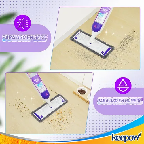 Vista 7 de KEEPOW Almohadillas de microfibra reutilizables para mopa Swiffer Powermop, paquete de 2, almohadillas de mopa eléctrica para trapeador de 13 a 15