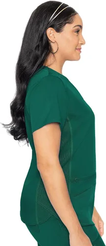 Vista 3 de Med Couture Touch - camisa de uniforme médico con cuello en V para mujer