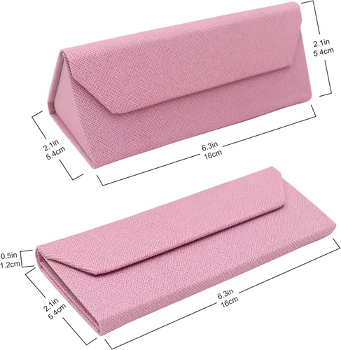 Vista 204 de Real Sic Funda para lentes de sol para hombres y mujeres, soporte magnético plegable para lentes de sol, inspirado en el color sólido