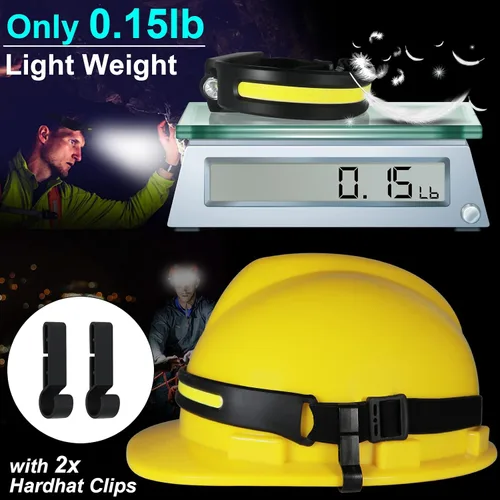 Vista 9 de Linterna de faro frontal, paquete de 3 faros delanteros LED recargables con luz de cabeza ancha con sensor brillante